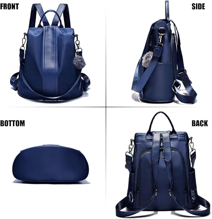 PINCNEL Women Backpack Purse Waterproof Nylon Anti-theft Rucksack Lightweight Shoulder Bag
