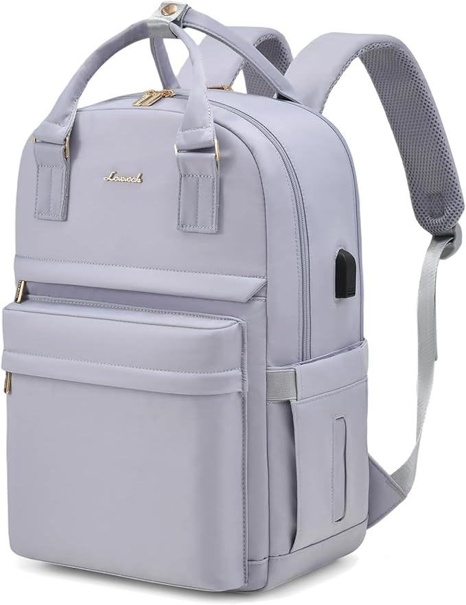 LOVEVOOK Laptop Backpack for Women 15.6 Inch Laptop Bag with USB Port, Fashion Waterproof Backpacks Teacher Nurse Stylish Travel Bags Vintage Daypacks for College Work