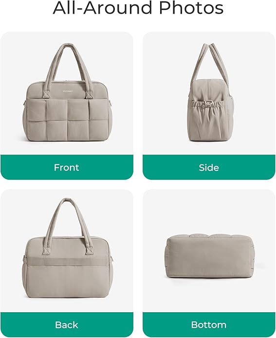 BAGSMART Gym Bag for Women, Personal Item Puffer Duffle Bag, Weekender Overnight Carry On Tote Handag for Travel