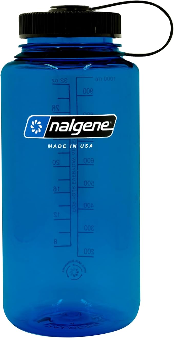 Nalgene 32 oz Wide Mouth Water Bottle | BPA-Free, Durable & Leak Proof, Lightweight Bottle for Hiking & Gym, Work & Travel