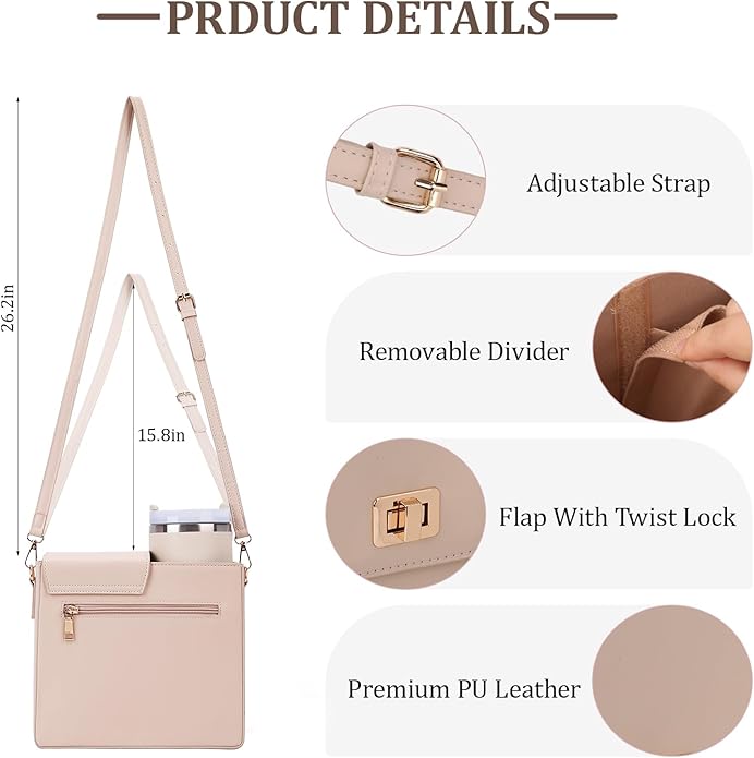 Stanley Purse Cup Holder Bag- Outdoor Portable Crossbody Bag for Stanley Cup Tumbler Purse