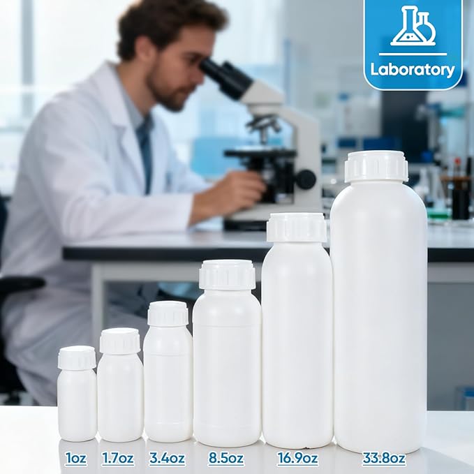 2Pack 16.8oz (500ml) Food-Grade Plastic Travel Bottles - Stackable Empty Small Containers with Lids & Caps, EVOH High Barrier Leak Proof Storage for Toiletries & Homemade Sauces