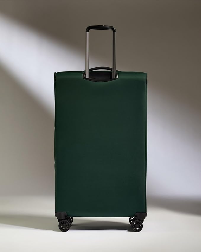ANTLER - Soft Stripe Large Luggage - 31" Softside Suitcase, Durable, Lightweight & Expandable, 4 Spinner Wheels - Adjustable Handle, TSA Lock, Antler Green