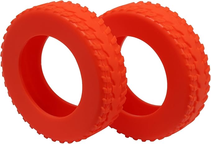 Hordion 8PCS Luggage Wheel Covers, Silicone Wheel Protector Covers Anti Scratch Noise Reduction Carry On/Travel Suitcase Wheel Protector for Luggage Suitcases Office Chair Caster Wheels, Red