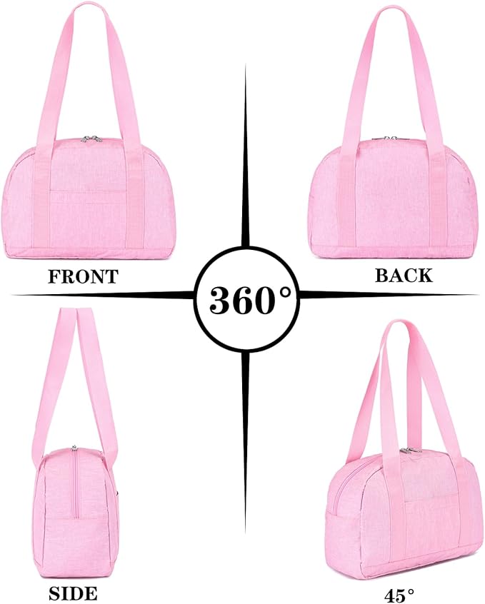 Mini Gym Bag for Women Girls, 12 inch Small Gym Tote, Lightweight Small Carry On Duffle Bag for Travel Sports
