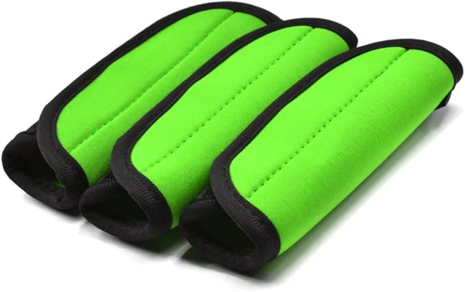 Cosmos Pack of 3 Neoprene Luggage Handle Wrap Handle Grip Luggage Identifier for Travel Bag Luggage Suitcase (Green Color)
