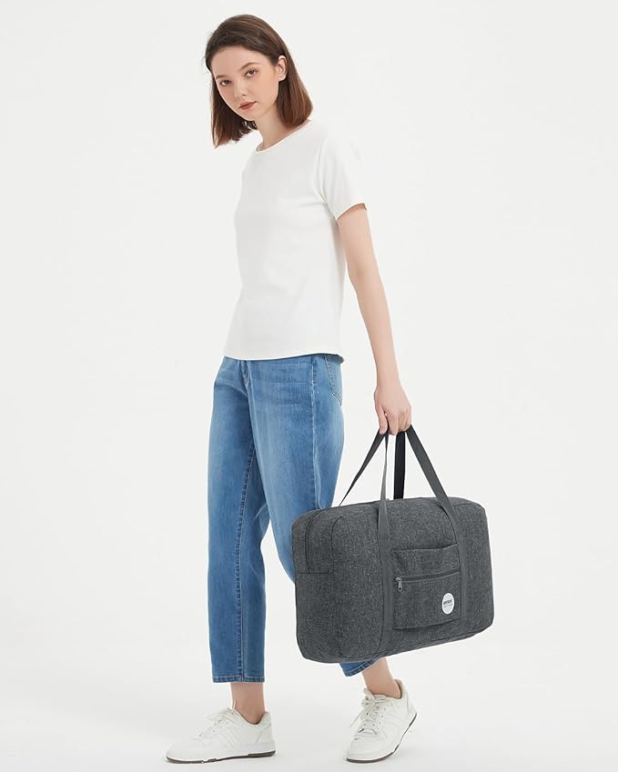 WANDF For Spirit Airlines Personal Item Bag 18x14x8 Travel Duffel Bag Underseat Foldable Carry-on Luggage for Women