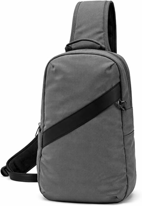 Anti-Theft Classic Crossbody Sling Bag, RFID-Blocking, Slash-Resistant with Locking Zippers for Travel & Everyday City Use | RFID Blocking, Locking Zipper, Slash-Resistant, Locking Strap, Ambidextrous Wear