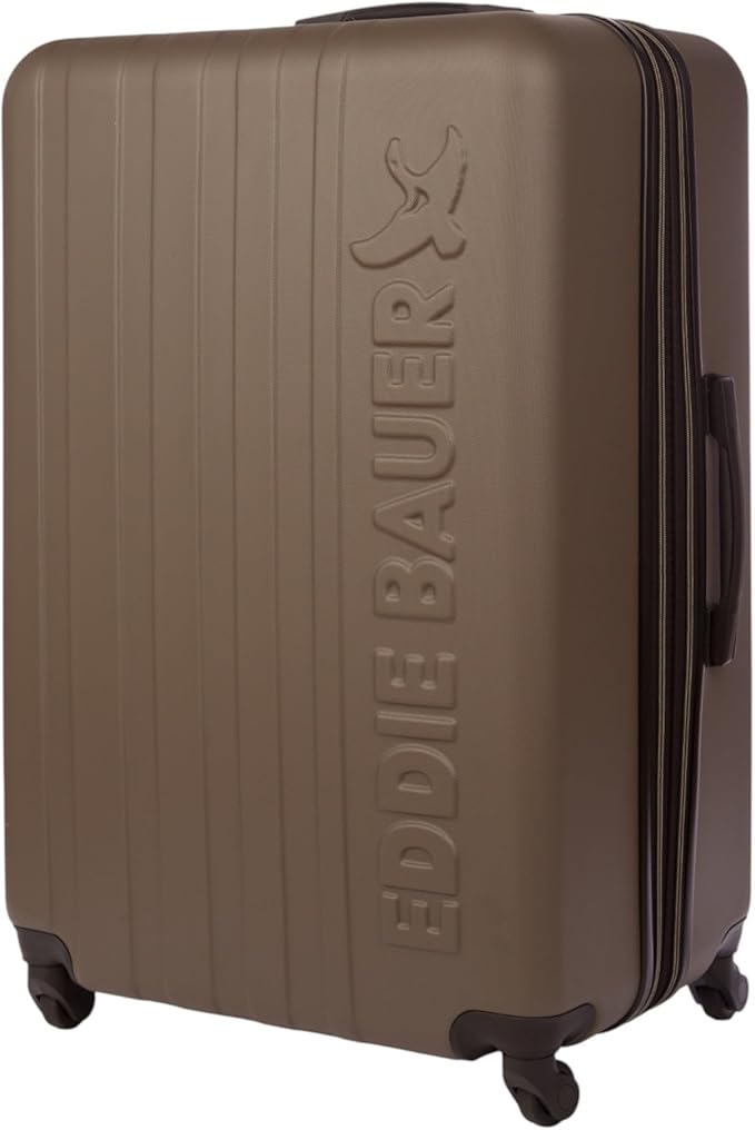 Eddie Bauer Flatiron Check-In 32" Luggage | Hardside | Spinner Wheels | Expandable | Lightweight | Travel Essentials - Dark Fatigue