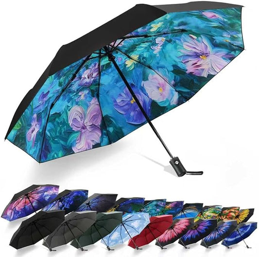 SY COMPACT Travel Umbrella Windproof Automatic Umbrellas Small Compact UV Sun Protection Factory Outlet Umbrella