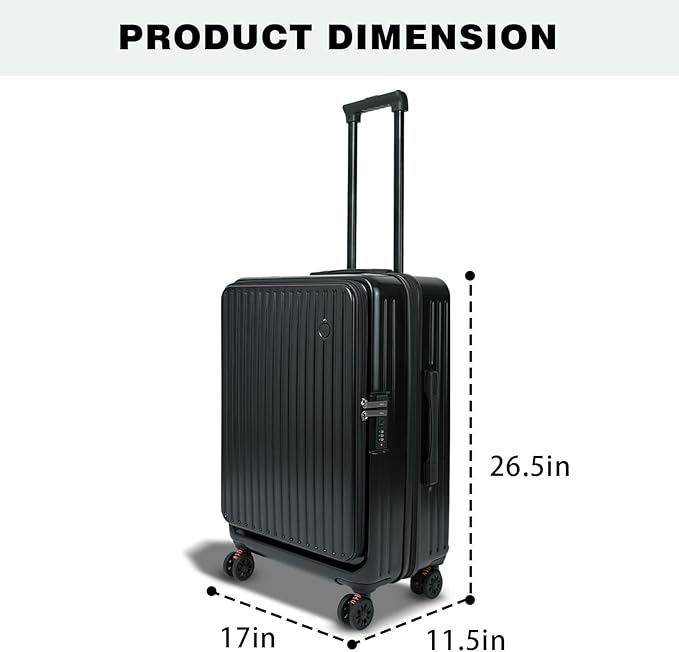 Checked Luggage with Spinner wheels, 24 inch luggage, Medium Suitcases with Wheels,Hard Shell Top-open Design Expandable Luggage