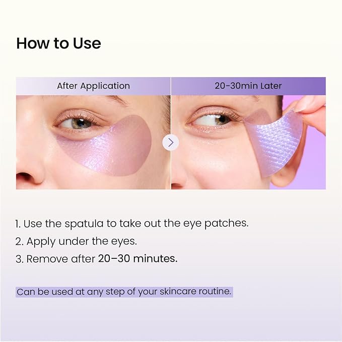 BIODANCE Caviar PDRN Eye Patches, Nourishing Under Eye Patches for Dark Circles, Depuffing Eye Mask for Puffy & Tired Eyes, Travel Essentials & Self Care Gifts for Women, Korean Skin Care (60 Count)
