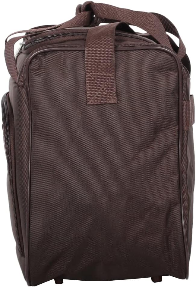 Pathfinder Softside Carry-On Bag for Men, Overnight Weekender Tote 16 Inch Brown
