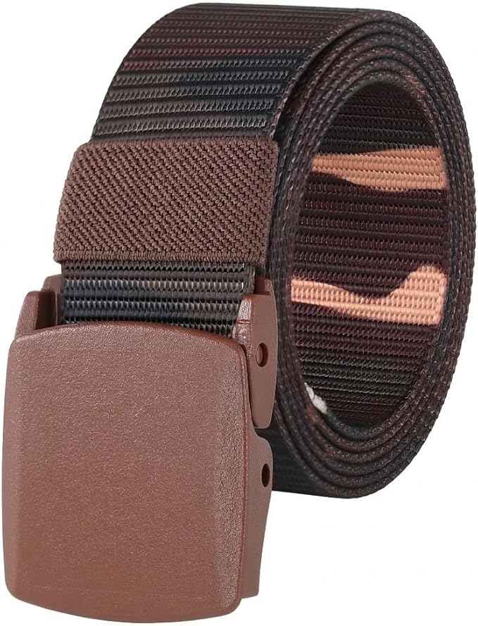 Mile High Life Nylon Web Belt Outdoor Military Belt With TSA Safe Plastic Buckle Belt