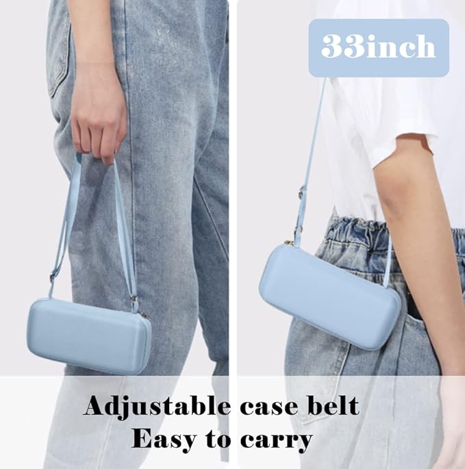ESUFEIR Mini Sun Umbrella for Purse With Case, Small Compact UV Umbrella Travel Essentials, Lightweight Portable Parasol Windproof for Women Men Kids (skyblue)