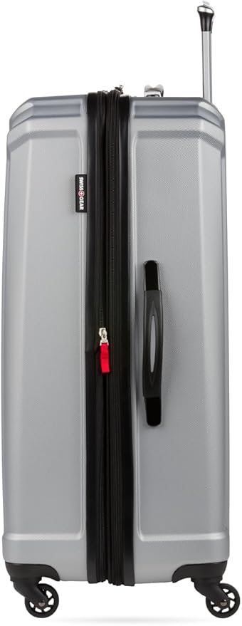 SwissGear 3750 Hardside Expandable Luggage with Spinner Wheels, Silver, 3-Piece Set (20/24/27)