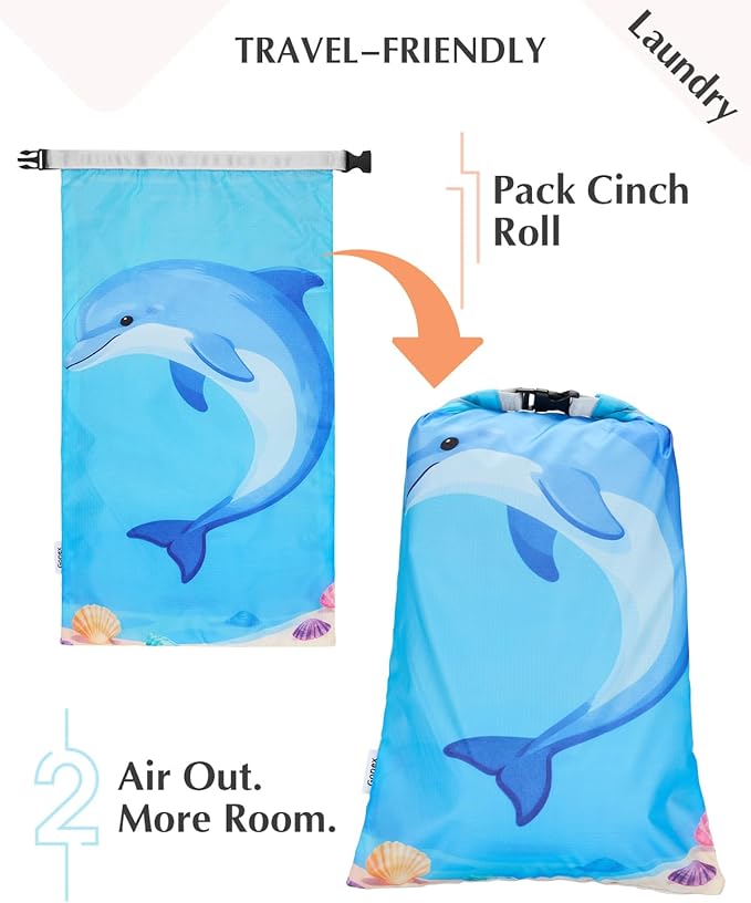 Gonex Compression Packing Cubes, 6pcs Expandable Storage Travel Luggage Bags Organizers with Shoe Bag Laundry Bag, Travel Cubes for Suitcase Carry On (Animals)