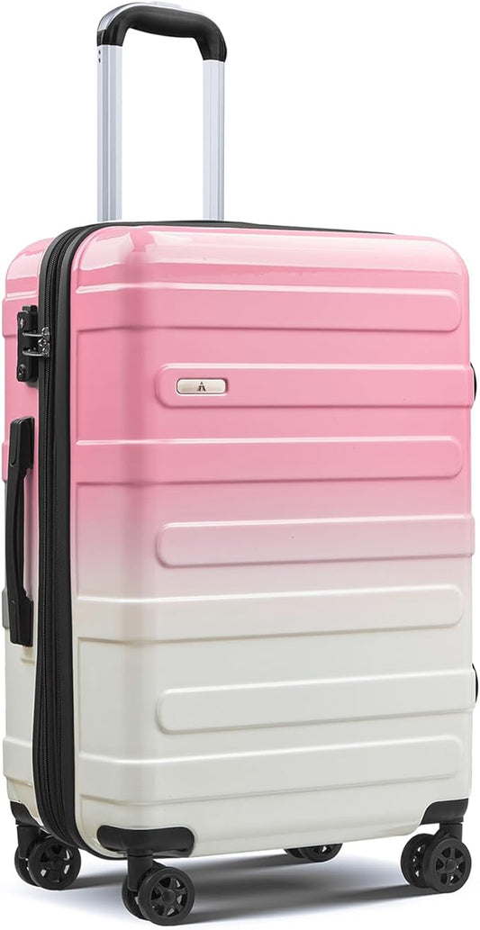 24inch Luggage with Spinner Wheels, Lightweight PC+ABS Hard Shell Suitcases, Expandbale Storage & TSA Aprovel Lock