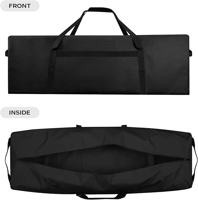 48 Inch Sports Duffel Travel Bag, Sturdy & Water Resistant Large Duffle Bag, Durable Equipment Storage Bag for Camping Tent Moving (Black)