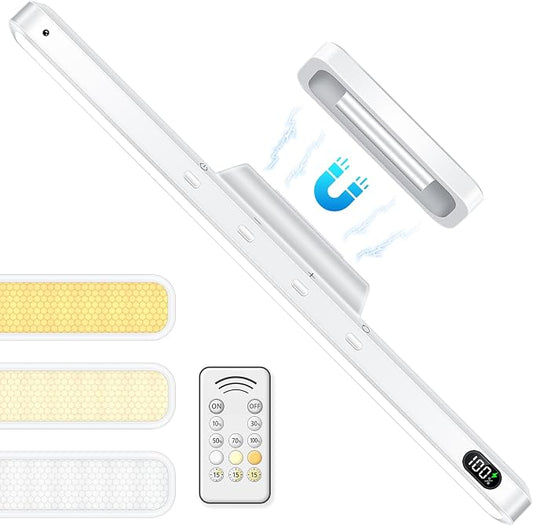 WILLED 5W Led Light Bar with Remote Control, 2500mah Eye-Friendly Vanity Lights Stick On, 3 Color Temperatures Mirror Lights, Button Control Magnetic Light Bar for Cabinet,Closet,Bathroom and Desk