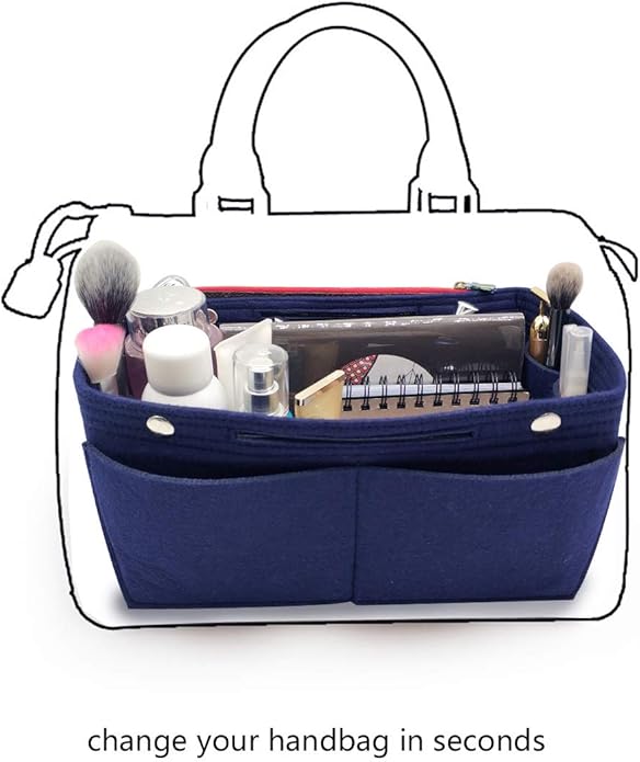 LEXSION Felt Purse Organizer Insert - Multi Pocket Bag in Bag Organizer Shaper
