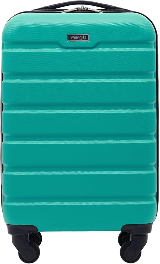 Wrangler 22" Hardside Spinner Carry-On Luggage, Teal
