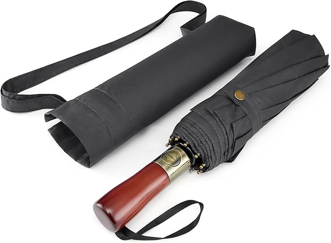 G4Free 54 Inch Large Compact Windproof Golf Umbrella for Rain Oversized Auto Open Close Folding Travel 10 Ribs Vented Double Canopy Umbrella for Women Men