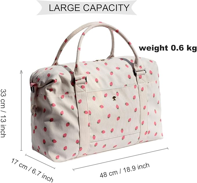 ESVAN Travel Tote Duffel Gym Bag,Weekender Overnight Carry-on Tote Crossbody Bag with Wet Pocket and Trolley Sleeve Upgraded