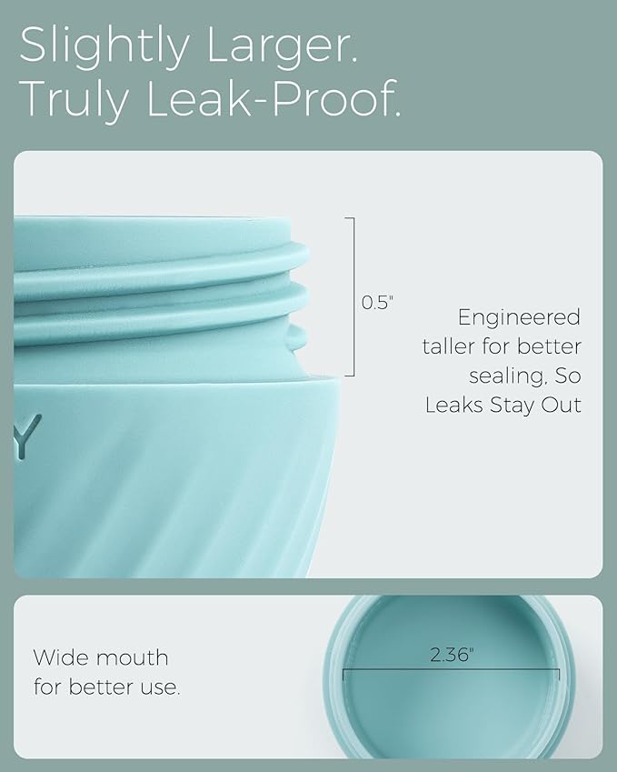 TakeToday Travel Containers for Toiletries, Leak-proof, TSA Approved, Refillable Silicone Cream Jars with Lid Travel Size Essential for Cosmetic toiletry Cream, 2oz, 4 Pack (Gray)