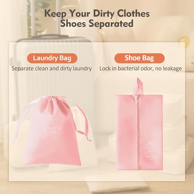 8 Set Packing Cubes for Suitcase, Packing Cubes for Carry on Suitcases, Luggage Organizer for Travel Essentials, Large Mesh Luggage Bag for Suitcases