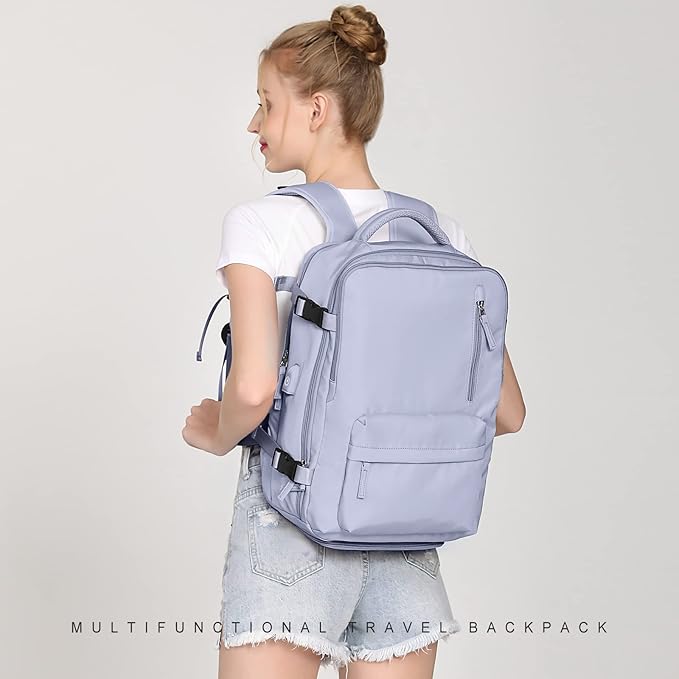 WONHOX Large Travel Backpack Carry on Flight Approved Laptop Work Business Backpack for Women Men Mochila de Viaje