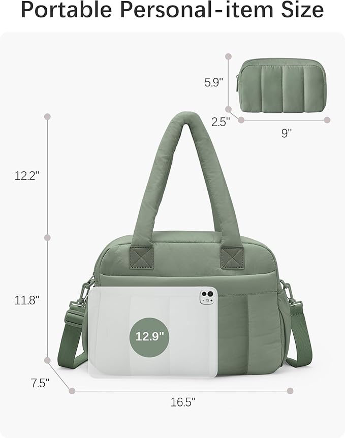 oscaurt Gym Bag for Women Lightweight Duffle Bag for Travel with Toiletry Pouch Water Resistant Carry On Weekender Overnight Duffel