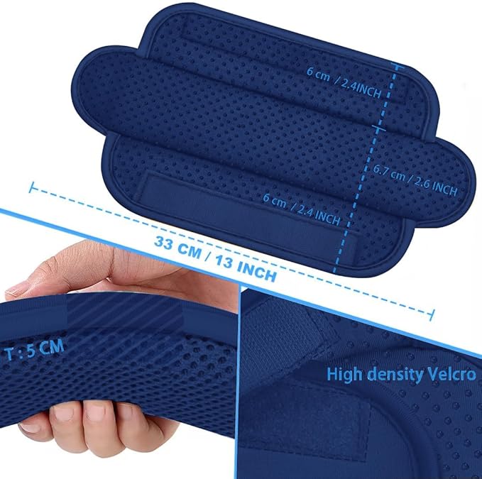ZINZ 2-Pack Universal Shoulder Pad with Ultra thick Cushion for Bag Luggage Bag Crossbody, Plus Long & Anti-Slip & Breathable,Blue