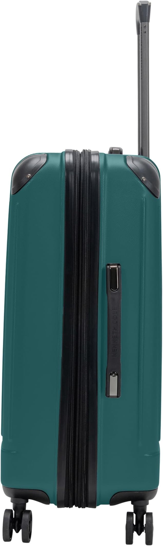 Flying Axis Collection Lightweight Hardside Expandable 8-Wheel Spinner Luggage, Midnight Turquoise, 24-Inch Checked