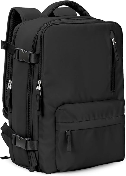 VGCUB Large Travel Backpack Bag for Women Men,Carry on Backpack,17 Inch Laptop Business Work Waterproof Backpack with Laptop Compartment,Person Item Flight Approved,Mochila de Viaje,Black Large