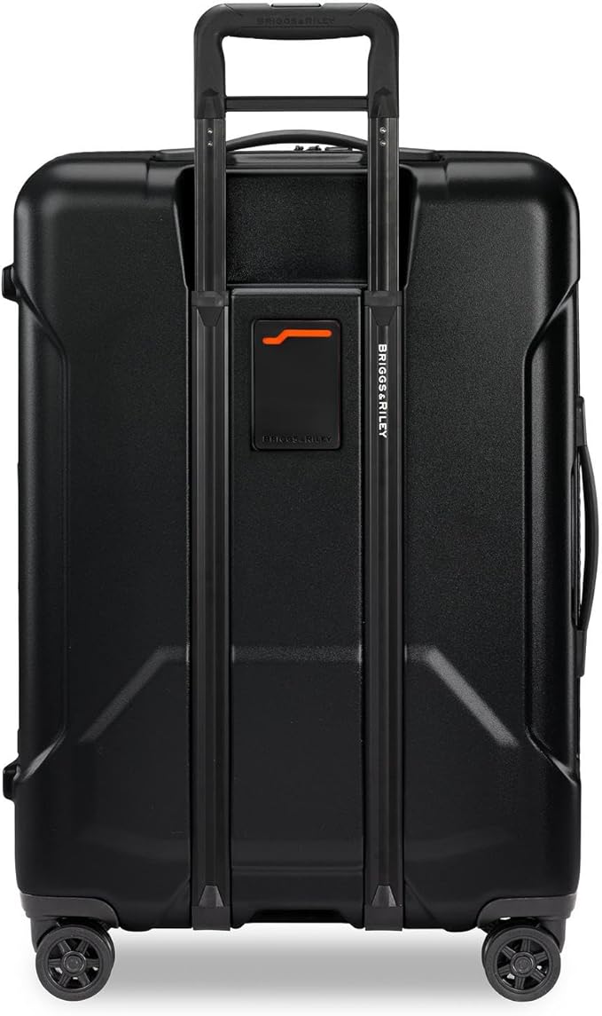 Briggs & Riley 27" Medium Spinner - Checked Luggage for Travel, Suitcases with Wheels, Hardside Rolling Bag for Men & Women, Self-Repairing Zipper - Torq Collection, Stealth Black