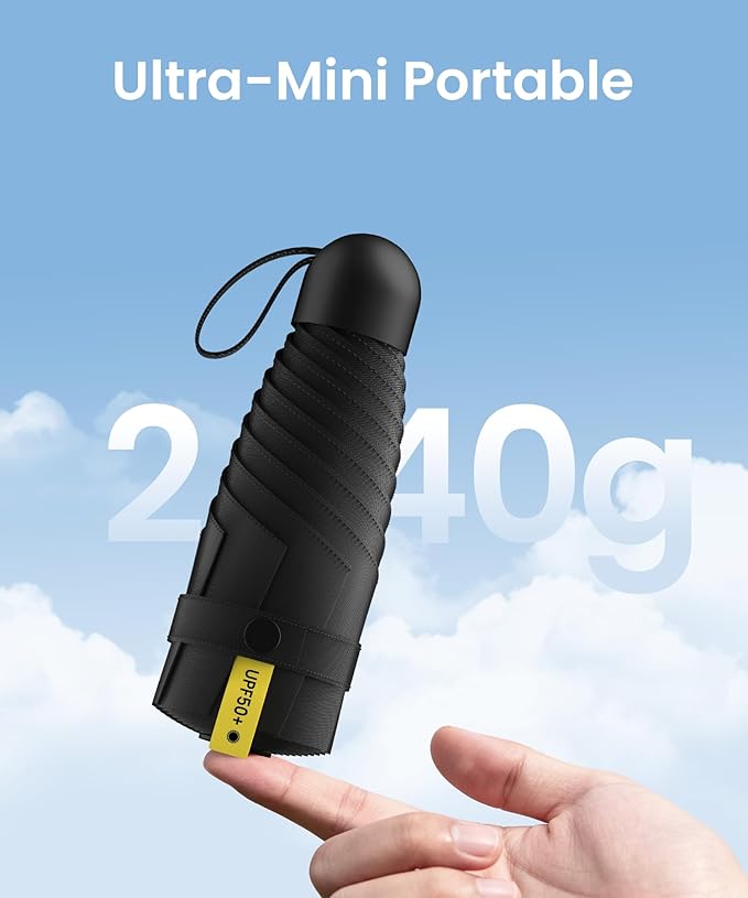LMUGOOS 3 Pack Travel Mini Umbrella Small Compact, Portable Umbrella with UV Protection UPF 50+, Rainproof & Sunproof Folding Umbrella, Backpack & Pocket-Friendly