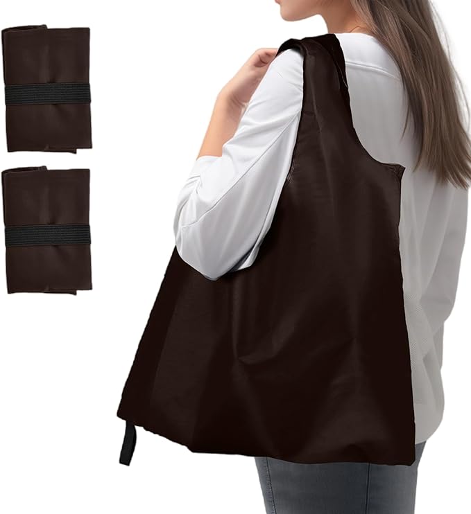 Washable Reusable Grocery Bags, Foldable Reusable Shopping Bags, Polyester Tote, Pocket Size Carrier