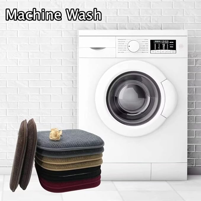 Grey Foam Seat Cushions Kitchen Chairs Pads for Dining Chairs 6 Pack Non Slip Patio Seat Cushions Washable U Shaped Soft Thick Large Metal Wooden Chair Cushions,17" x 15"