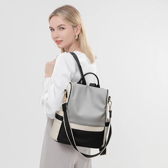 CHERUTY Women Backpack Purse PU Leather Anti-theft Casual Shoulder Bag Fashion Ladies Satchel Bags