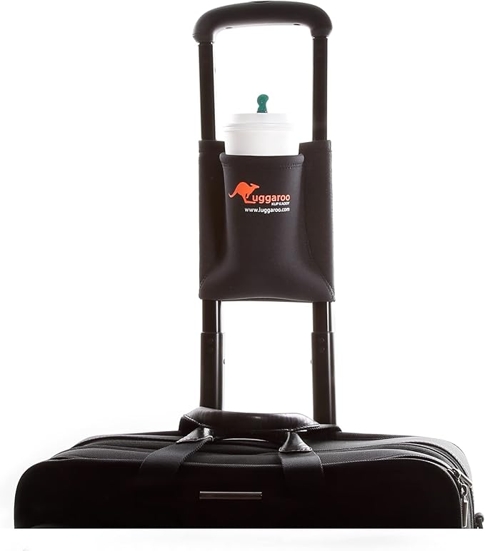 Kup Kaddy - The Original Premium Carry On Luggage Cup Holder - Travel Accessory for Air Travelers - Securely Transport Coffee to Go Cups, Plastic or Glass Bottles, Cans, Snacks, Smartphones