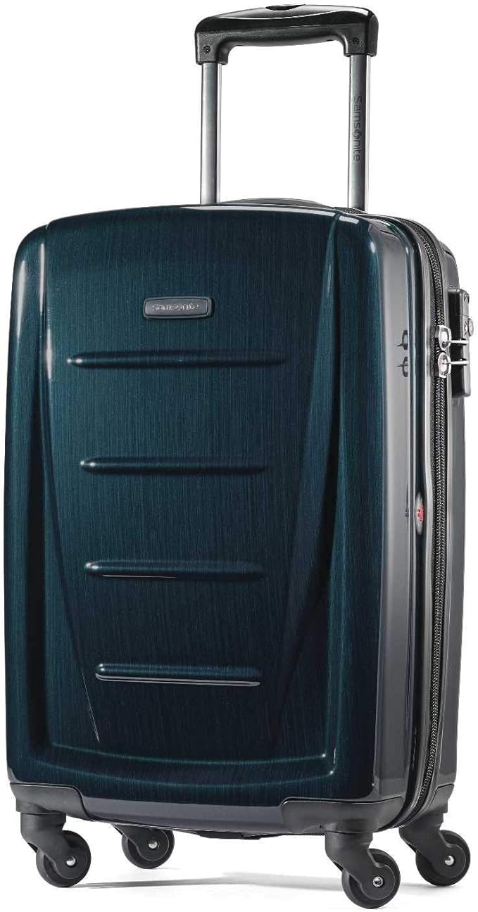 Samsonite Winfield 2 Hardside Expandable Luggage with Spinner Wheels, Teal, Checked-Medium 24-Inch