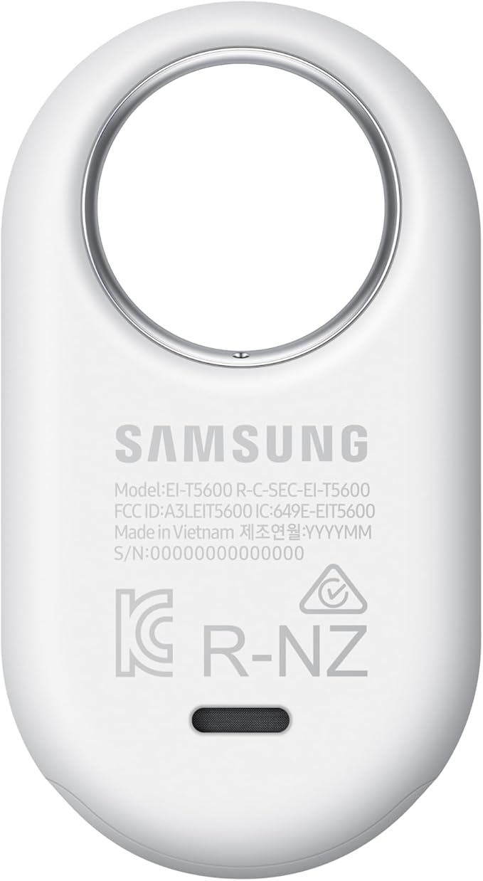 Samsung Galaxy SmartTag2, Bluetooth Tracker, Smart Tag Tracking Device, Item Finder for Keys, Wallet, Luggage, Pets, Use w/ Phones and Tablets Android 11 or Later, 2023, 1 Pack, White