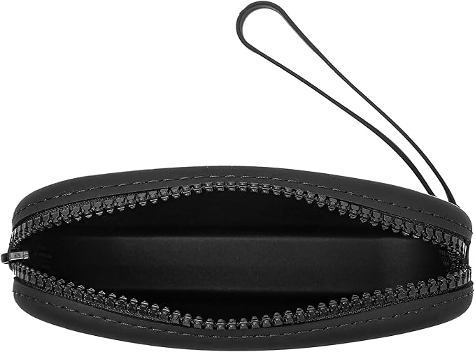 Small Silicone Multifunctional Essential Bag Portable Travel Makeup Bag for Women Men Cards Cash Bag Zipper Pouch (Black)