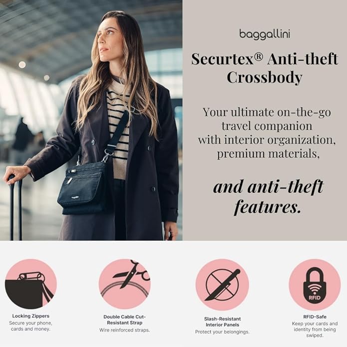 Baggallini womens Securtex Anti-theft Crossbody