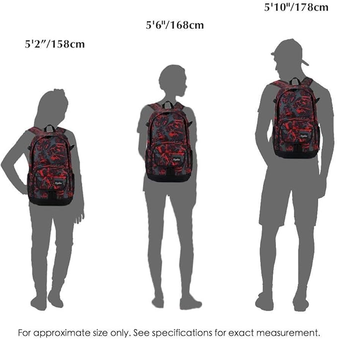 rickyh style School Backpack Travel Bag for Men & Women Lightweight College Back Pack with Laptop Compartmen (5, New Red)