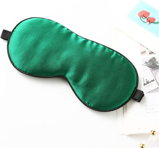 Tim & Tina Silk Sleep Mask for Women Men Comfortable Blindfold Eye Mask with Adjustable Strap for Travel Yoga Nap Shift Work (Green)
