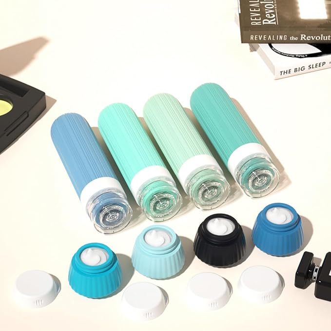 18 Pack Travel Bottles Set, TSA Approved Leak Proof Silicone Squeezable Containers for Toiletries, Refillable Travel Accessories for Conditioner, Shampoo, Lotion & Body Wash Accessories
