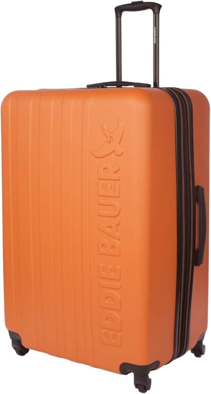 Eddie Bauer Flatiron Check-In 32" Luggage | Hardside | Spinner Wheels | Expandable | Lightweight | Travel Essentials - Paprika