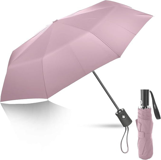 Travel Compact Umbrella, Folding Travel Umbrella for Rain and Shine Small, Windproof Automatic Open/Close, Portable Umbrellas
